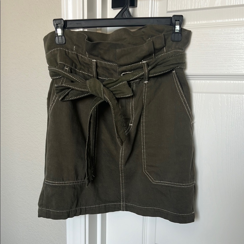 Free People Olive Mini Skirt